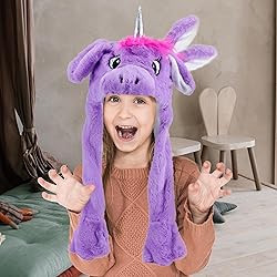 Bubblepompom Unicorn Hat with Ears Moving Jumping