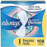 Always Infinity Feminine Pads for Women, Flexfoam