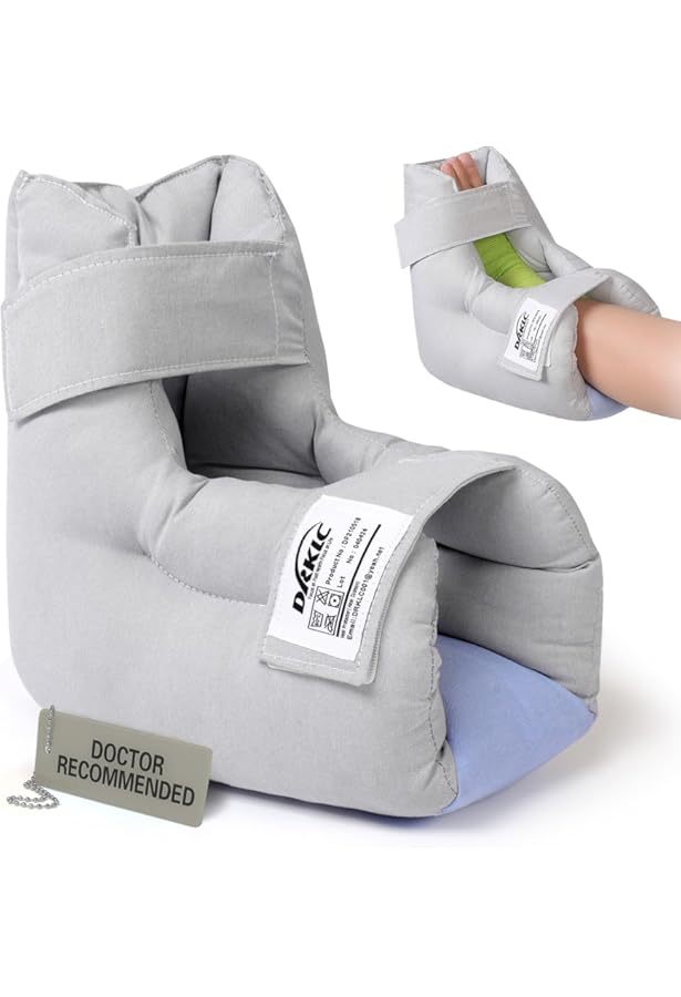 NYOrtho Heel Protector Pressure Sores - 2 Ultra Soft Boots - 2 Double Layer Foot Pillows Pressure - Heel Protectors Bed - Standard Bariatric Size - Extra Gentle Velvet Fabric - View #11