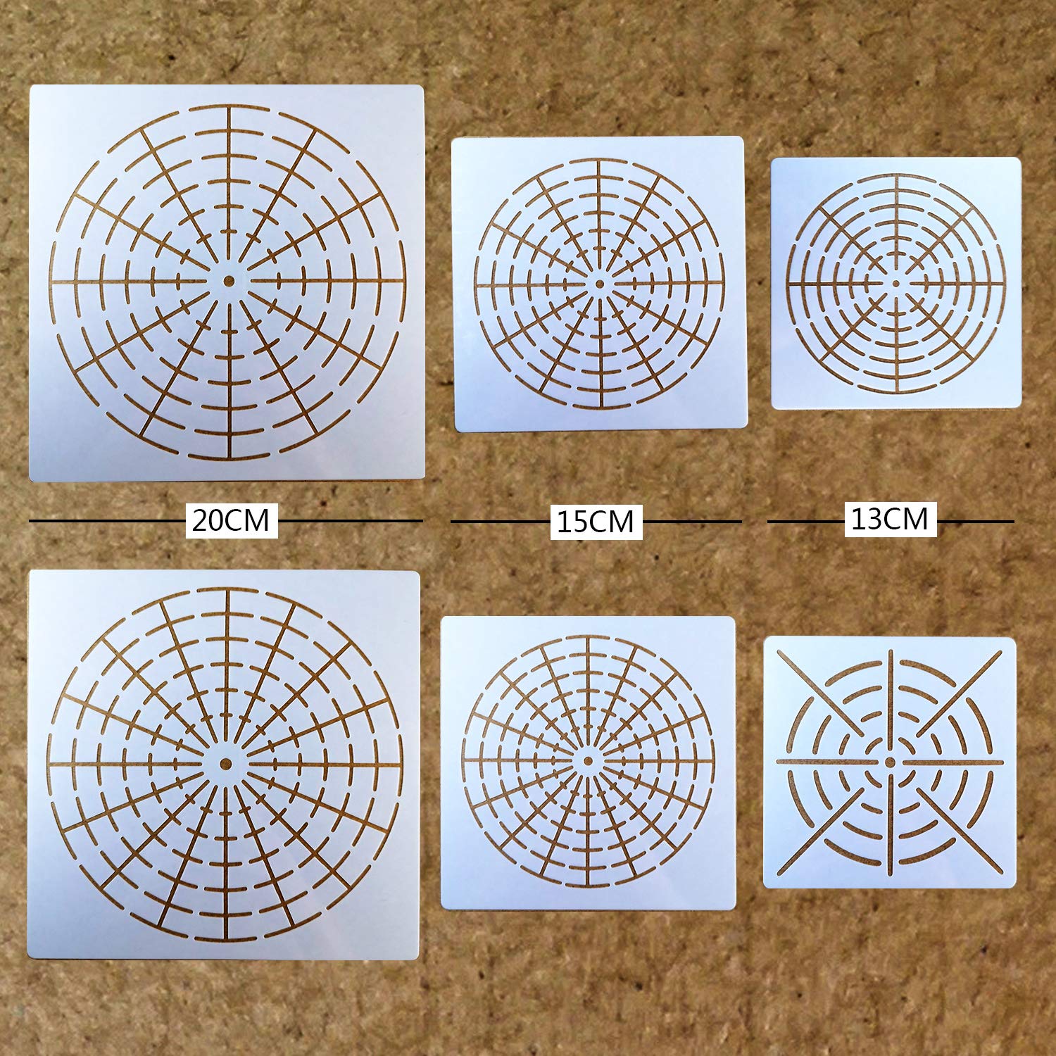 BLUGUL Mandala Stencils, Mandala Dotting Tools, Painting Templates, for Airbrush DIY Walls Art Stone Rock Painting, Web Series A 6pcs