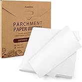 200PCS Parchment Paper Sheets, 10x10in, Squares Baking Paper for Baking, Air Fryer, Steaming, Grilling, Roasting, Wrapping, Precut Non-Stick Square Pan Liners, Oven Paper for Bread (White, 10x10 in)