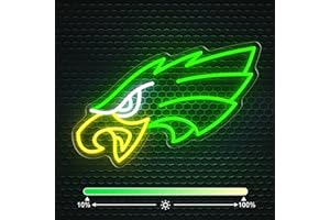 ACOPAEY Eagle Neon Signs Football Team Led Neon Sign for Wall Decor, Animal Preppy Lights for Man Cave Dorm Room Pub Decor Birthday Party Sport Fans Gifts