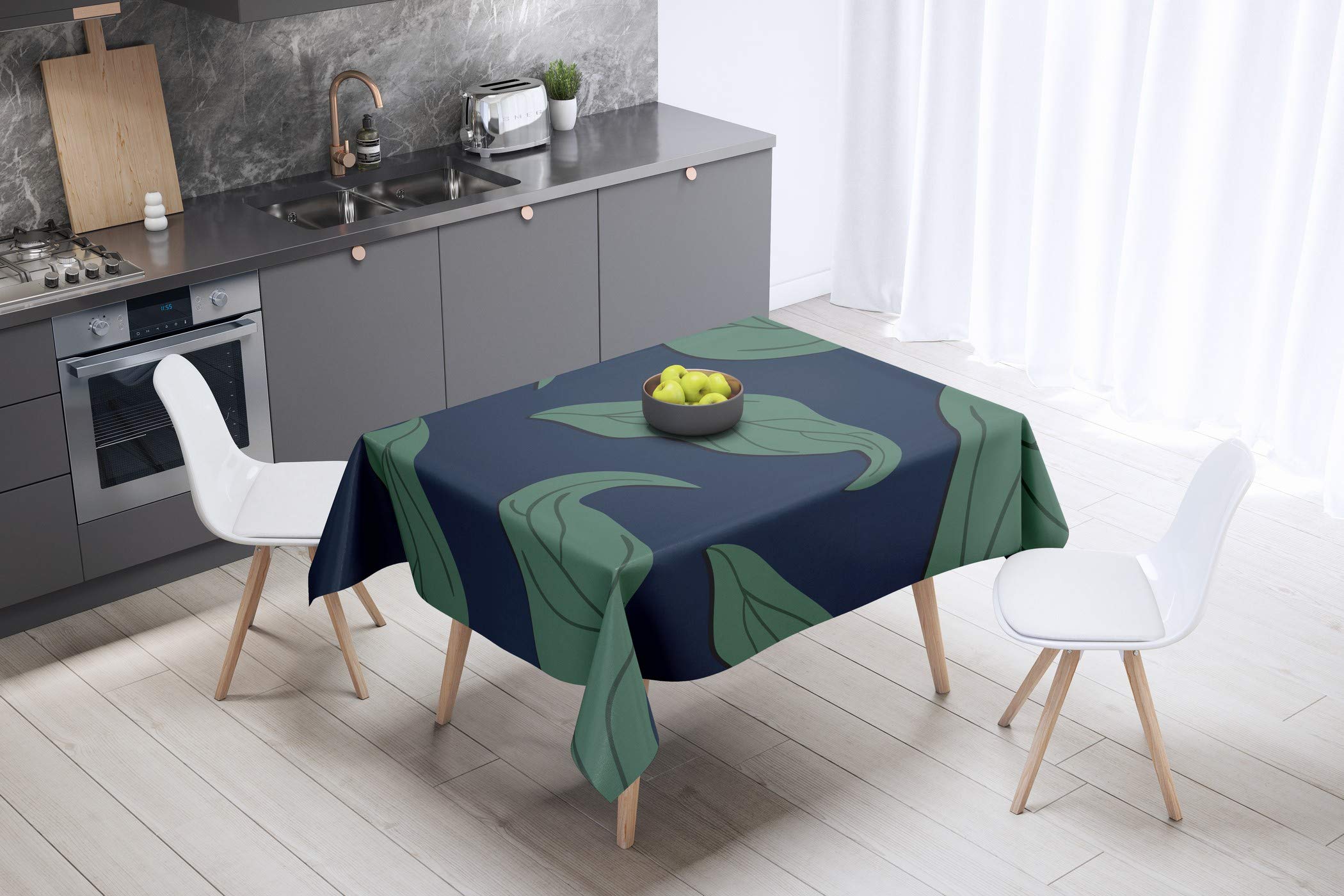 Bonamaison Kitchen Decoration, Tablecloth, 140cm x 140cm - Designed and Manufactured in Turkey
