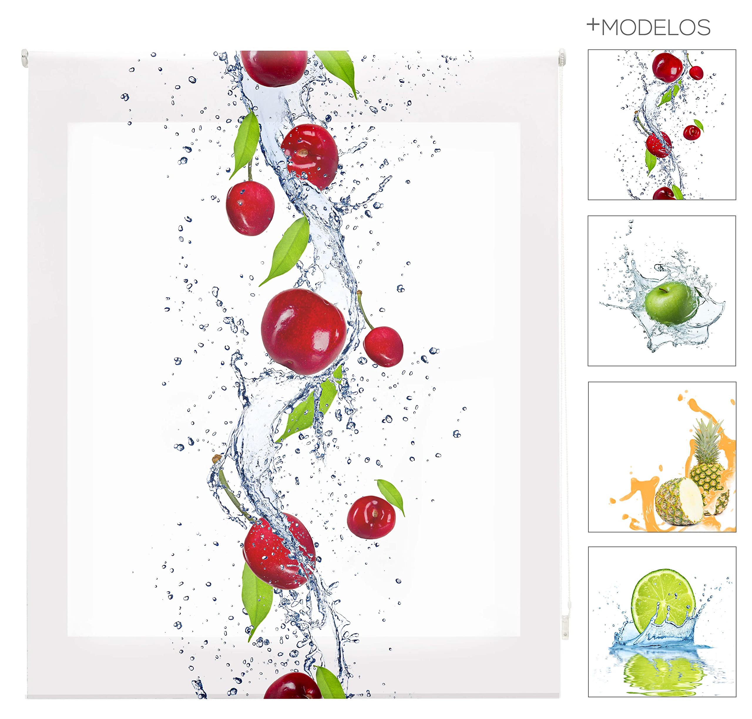 Blindecor W-C-15698 – Roller Blind Translucent, Digital Print, 110 x 180 cm, Multi-Coloured