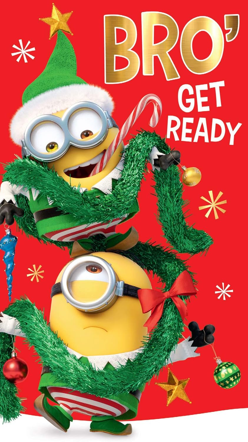 Official Despicable Me General Christmas Card, Multi, Brother Christmas Card