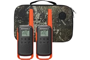 Motorola Solutions T275 Talkabout Two-Way Radio – Rechargeable FRS Radios with 22 Channels, Up to 25 Mile Range, Includes Car