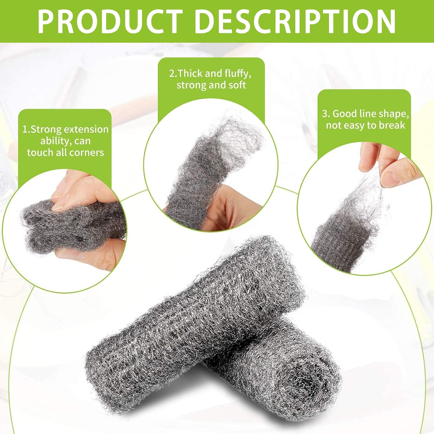 CYH Steel Wire Wool, 24 Pieces 0000 Steel Wool - Image 5
