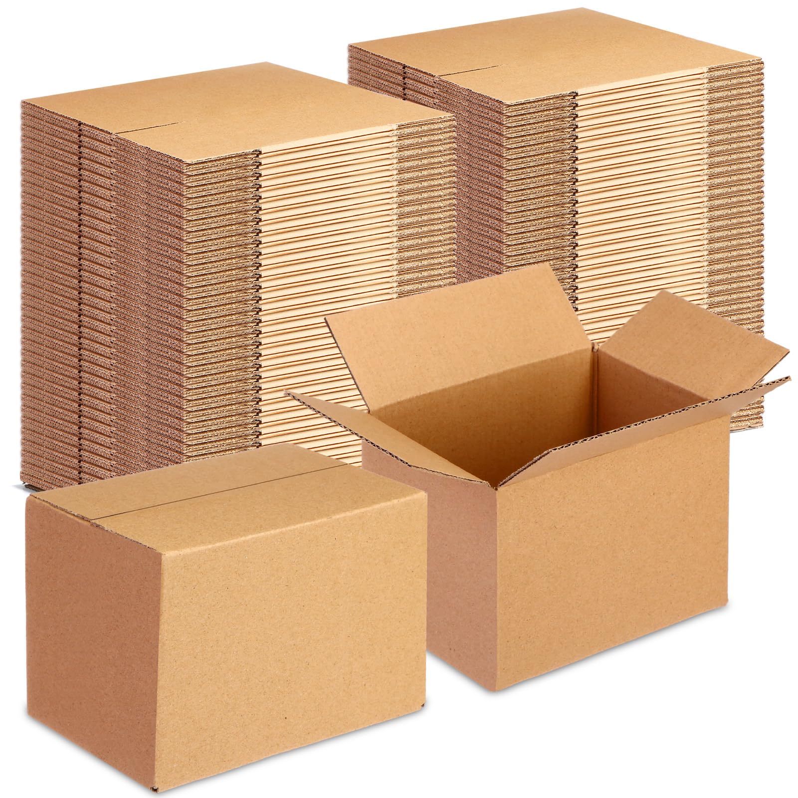Photo 1 of Yeaqee 72 Pcs Shipping Boxes Corrugated Cardboard Small Shipping Boxes for Packaging Mailing Packing Moving Small Business Storage Crafts Gifts(6x4x4 Inch,Kraft Color)