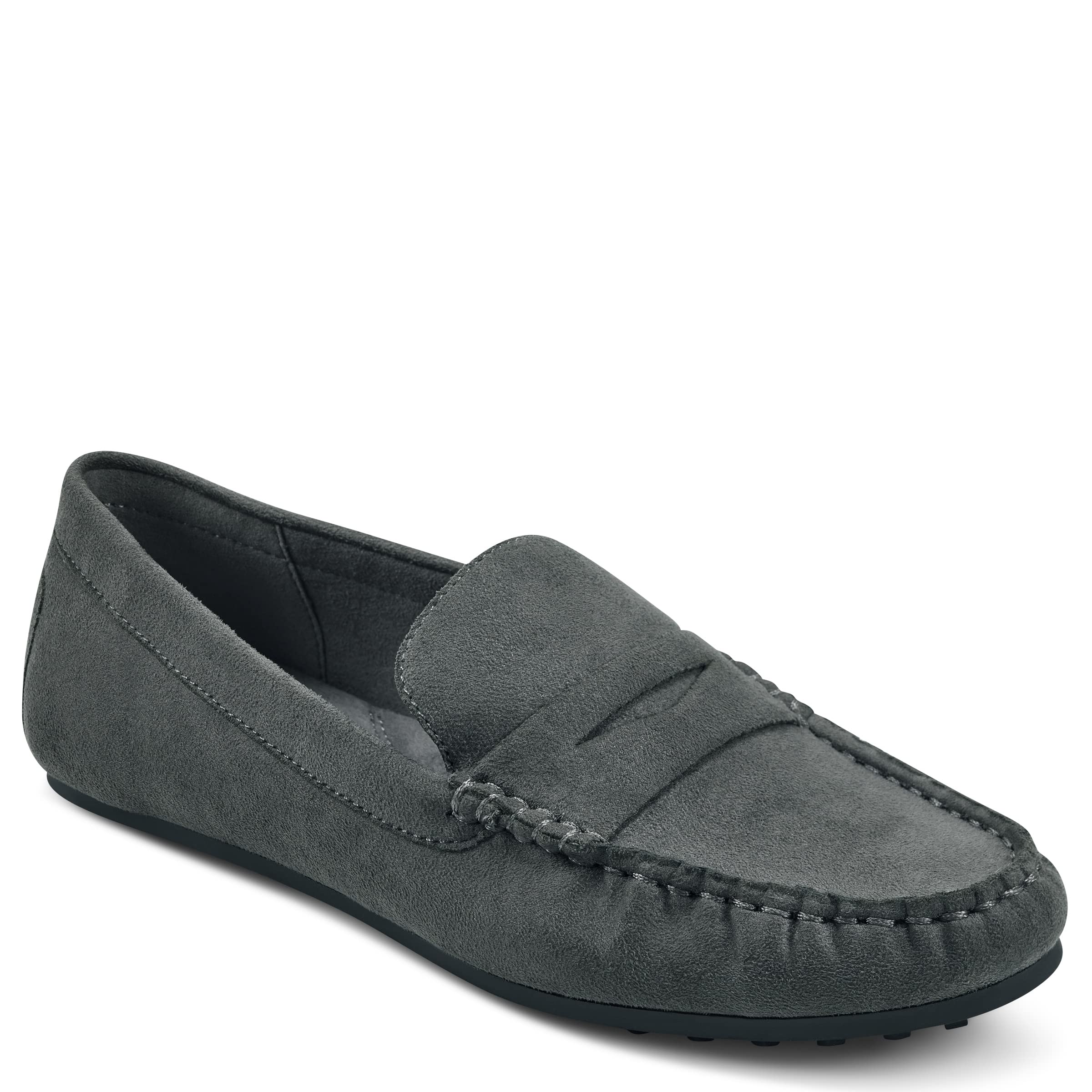 Photo 1 of Aerosoles Women's Penny Driver Moccasin, Grey Faux Suede, 5.5
