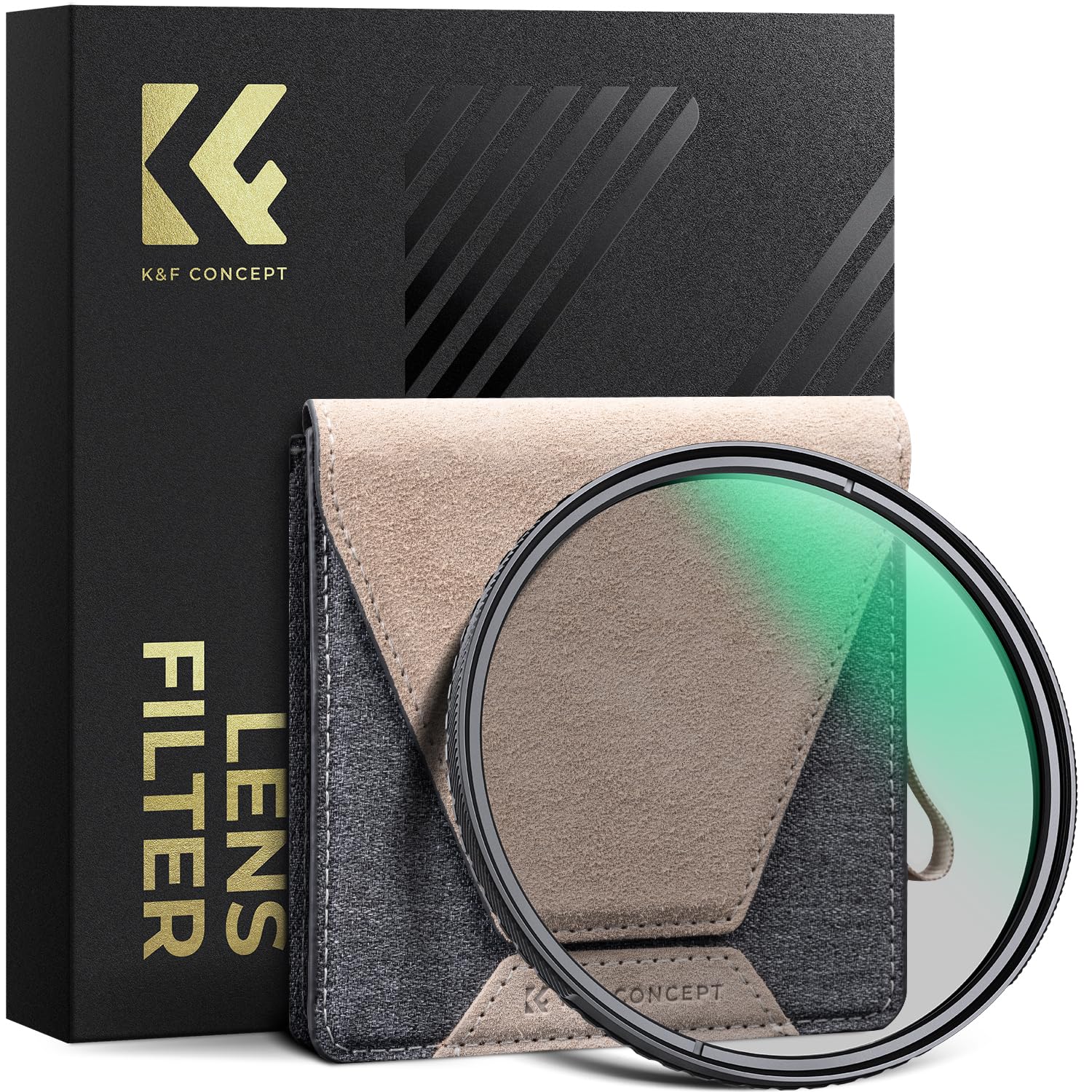 K&F CONCEPT 72mm CPL Lens Filter with Brass Frame Circular Polarizing Filters 36-Layer Coating Optical Glass Polarizer for Camera Lens (Nano-X PRO Series)