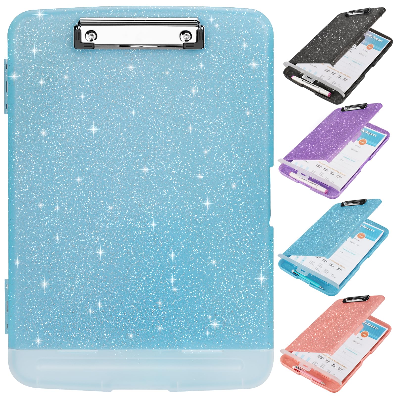 Glitter Clipboard with Storage,Storage Clipboard