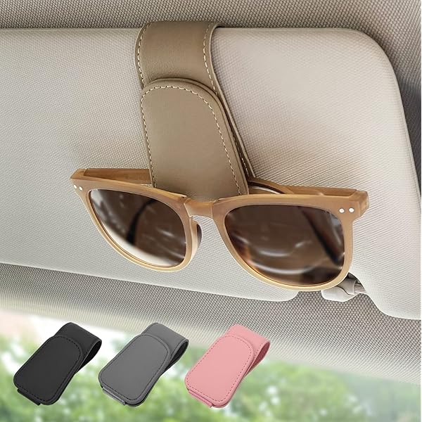 Porte-lunettes Magnétique Pour Voiture - Fixation Pare-soleil, Rangement Lunettes, Cartes, Pièces