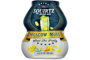 SQUIRTZ DRINKS Squirtz Moscow Mule Water Enhancer: Ginger Zing with 40% Real Juice, 22 Servings – All Natural, No Sugar, Dyes, Carbs, Calories Or Fake Stuff!