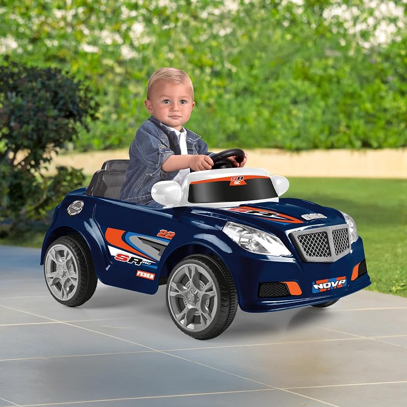 – Twinkle Car R/C BLU SCURO, Auto elettrica radiocomandata, batteria da 12 V, telecomando incluso con portata 10 m, autonomía 45 min, peso massimo 25 kg, età da 3 a 6 anni — foto 3 di 8