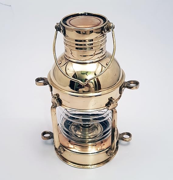 Lámpara de aceite náutica de latón envejecido vintage barco barco