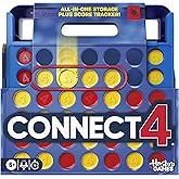 Official Hasbro Games Connect 4 Game (2025 Edition) | All-in-1 Storage, Carrying Case, Score Tracker | Ages 6+ | 2 Players | Family Games for Kids