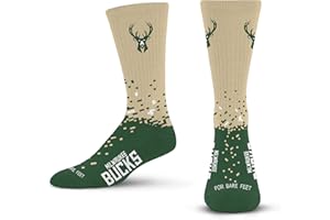 For Bare Feet NBA Unisex Kids Nba Spray Zone Crew Sock Youth