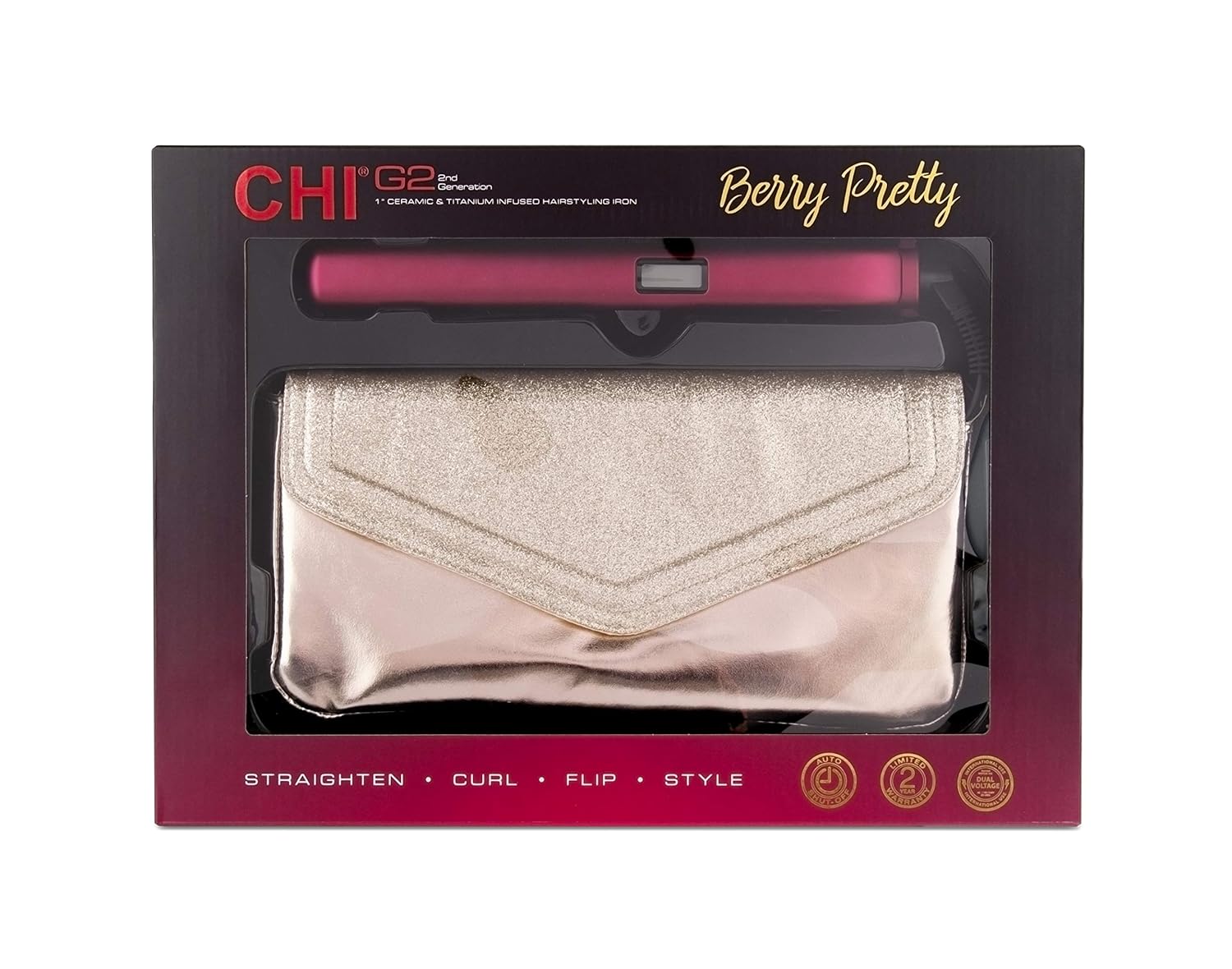 CHI PRO G2 Digital Titanium Infused Ceramic 1" Straightening Hairstyling Iron : Flattening Irons : Beauty