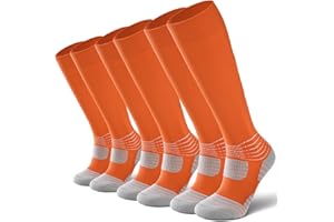 IRAMY Compressive Soccer Socks Ankle Compression Support Coolmax Wicking Anti-Slip Football Baseball Softball 1/2/3 Packs
