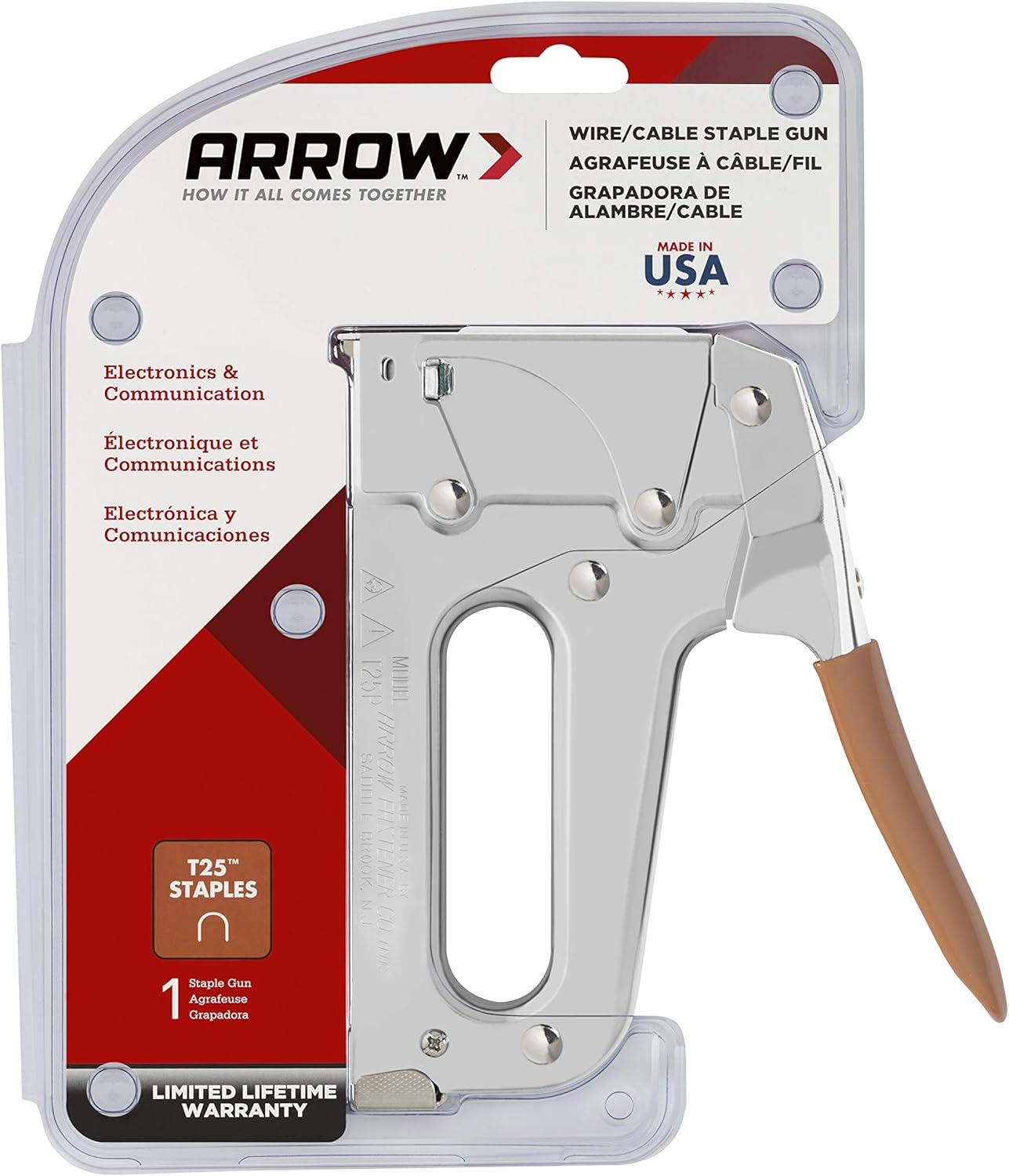 Arrow Fastener T25 Low Voltage Wire Staple Gun, Fits up to 1/4-Inch Wires: Home Improvement