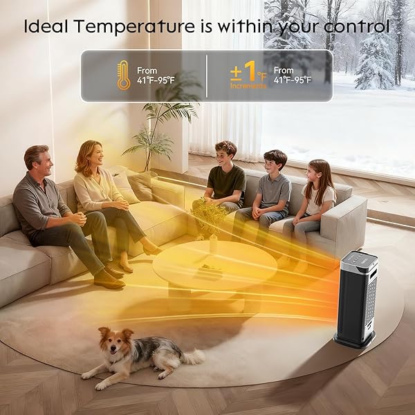 SPACE HEATERS FOR INDOOR USE, CCGIRU 1500W ELECTRIC FAST AND SAFETY HEATERS WITH 70°OSCILLATING, REMOTE,PTC CERAMIC HEATER FOR OFFICE BEDROOM