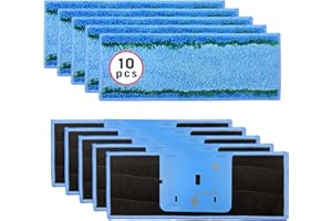 Jusiwow 10 Pack M6 Mopping Wet Pads Compatible with iRobot Braava Jet M6 Series (6012) (6112) (6113), Upgraded Robot Mop,Washable Microfiber Replacement Cleaning Pad