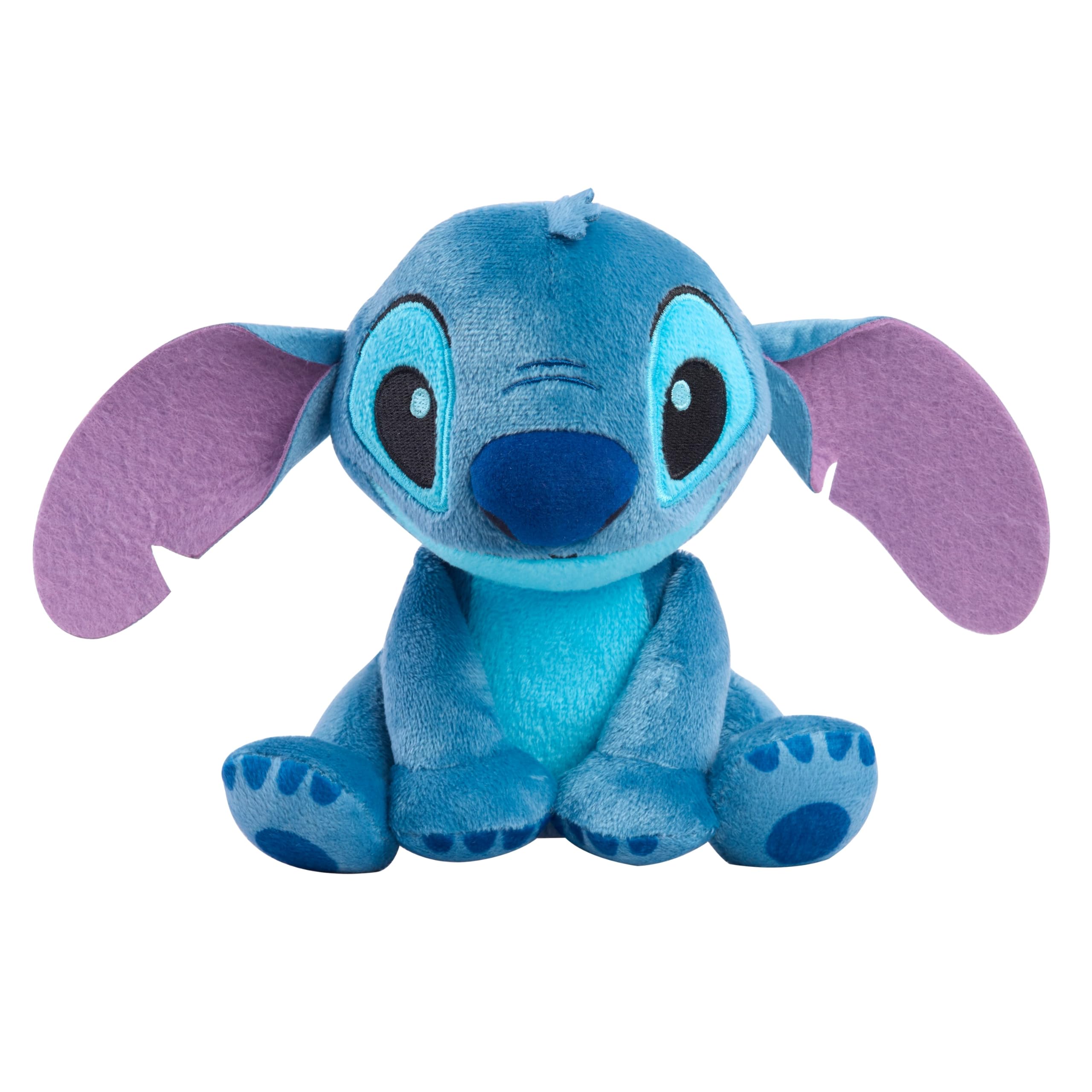 Disney Stitch 7.5" Small Stitch Stuffed Animal - Floppy Ears, Soft & Huggable, Toy for Fans & Kids by Just Play, Kids Toys for Ages 2 Up by Just Play