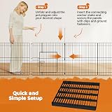 Yaheetech 61cm Metal Pet Playpen 8 Panel Foldable Indoor Outdoor Black view 8