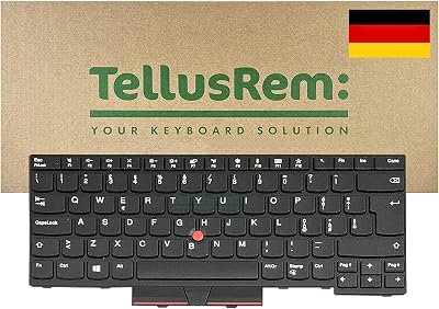 TellusRem German Non-Backlit Keyboard for Lenovo Thinkpad T470 T480