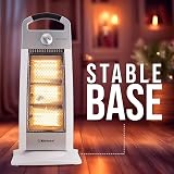 Belaco 1200W Halogen Heater Oscillation Portable Home Office Silver view 8