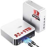 GEEKOM A8 MAX Gaming Mini PC AMD Ryzen 9 8945HS 32GB DDR5 &amp; 1TB SSD | (Expandable)Quiet Mini Computer(Desktop Alternative)for Design &amp; AI Tools, Dual LAN|USB4|8K Output|Home Office Business