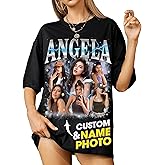 Mit & Mia Custom Bootleg Rap Tee Shirt for Boyfriend Girlfriend Custom Face Tshirt Vintage Graphic Shirt Gift Idea Birthday