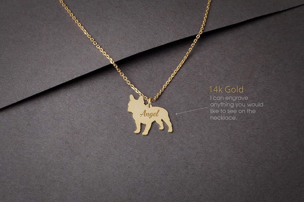 french bulldog gold necklace
