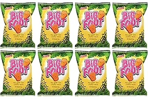 VALUBNDL: Big Foot Original Cheese Snacks – 8 Pack (25g Bags) – 200g Total Bulk Supply – Puffed Corn Snack – Classic Cheddar 