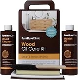 Furniture Clinic Wood Oil Kit 250ml Danish Oil & Cleaner + Accessories