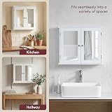 Bath Vida Priano 2 Door Mirrored Wall Cabinet White view 5
