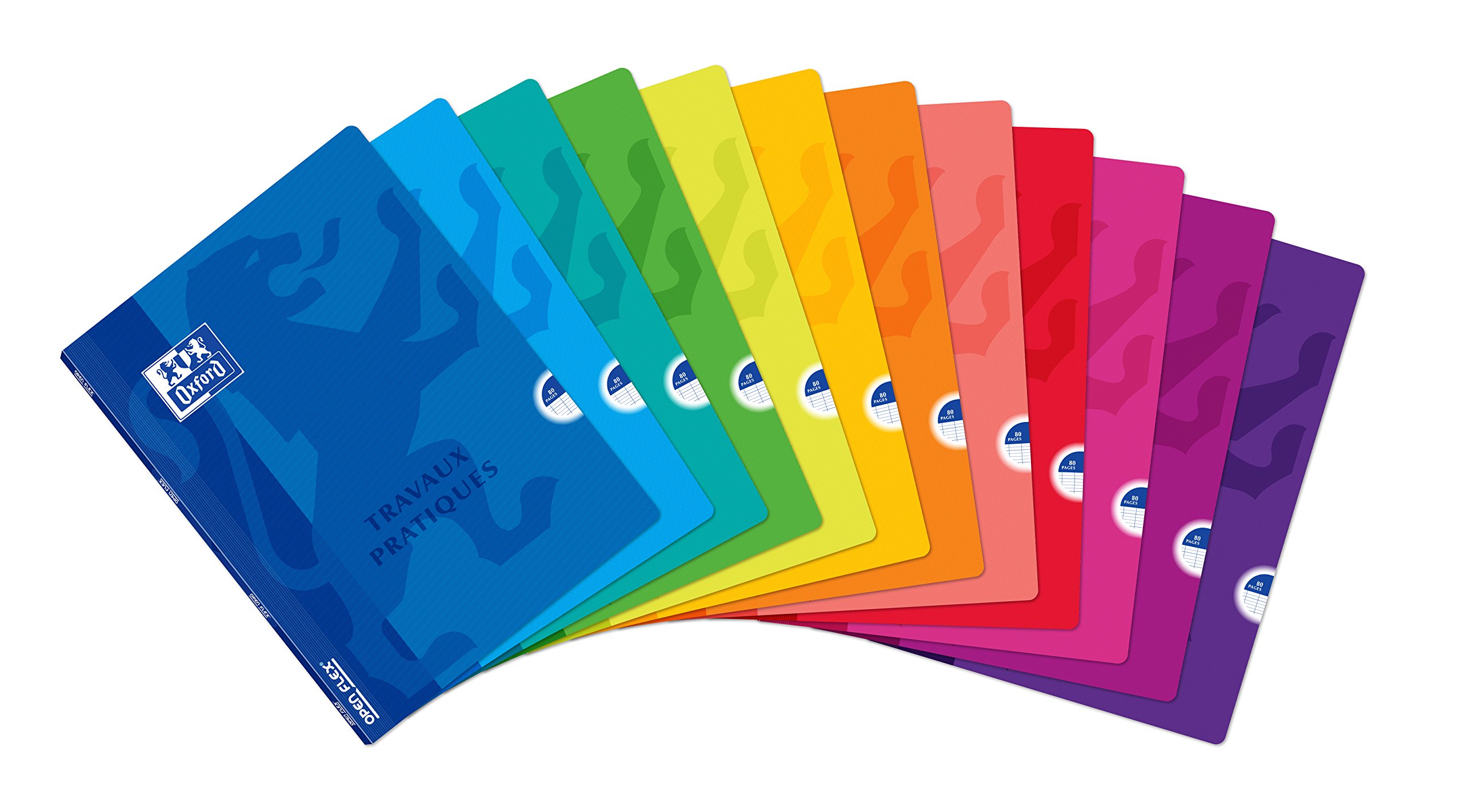 Oxford OpenFlex Square-Ruled/Plain Exercise Book, 24 x 32 cm, 80 Pages, Assorted Colours