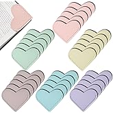 Yuwiiuuo 30 Pcs Leather Heart Bookmarks for Women, Cute Book Marks for Reading, Ideal Gift for Home, Office, School Reading Supplies (6 Colors)