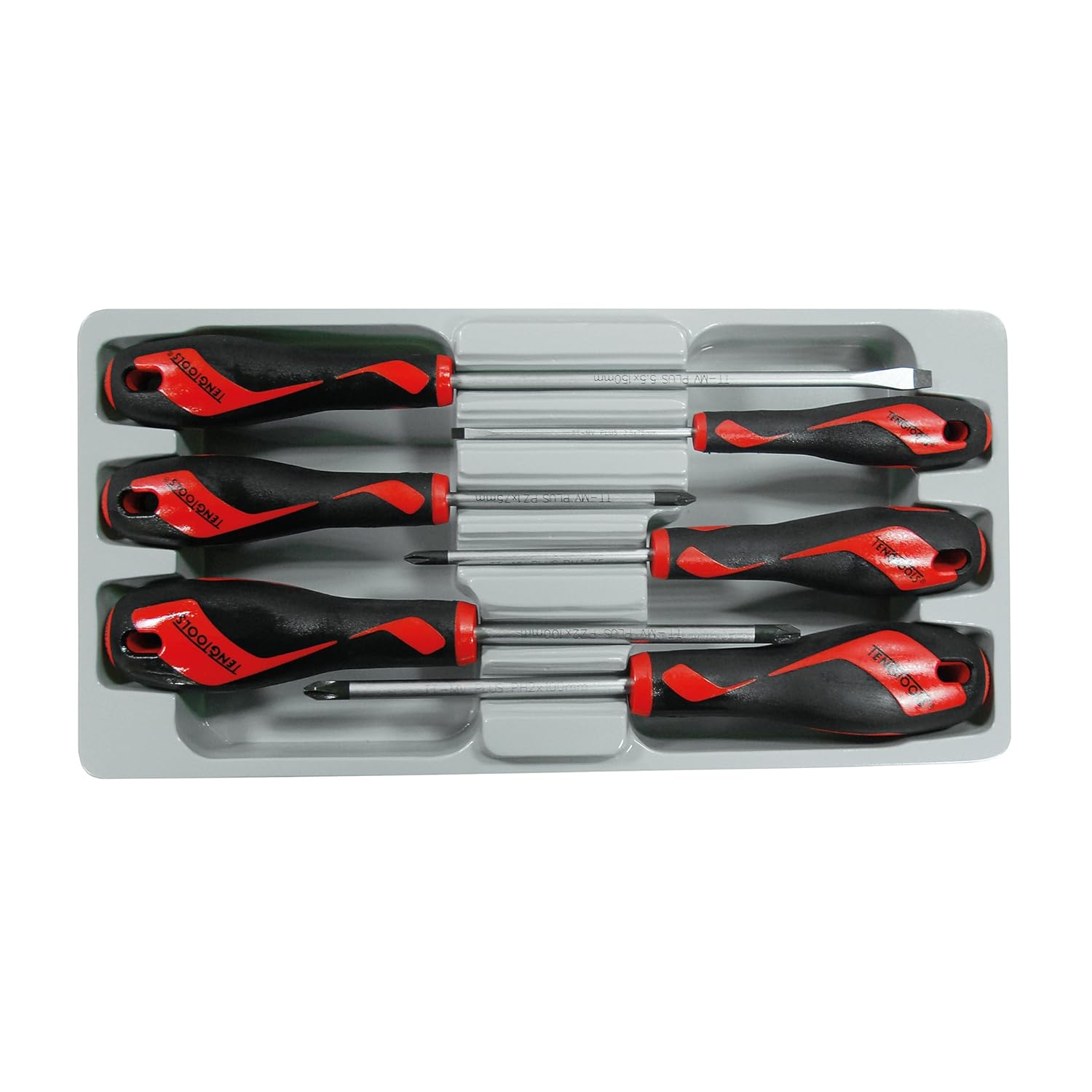 Tengtools MD906 N - Set of 6 Screwdrivers, TENMD906N, Red