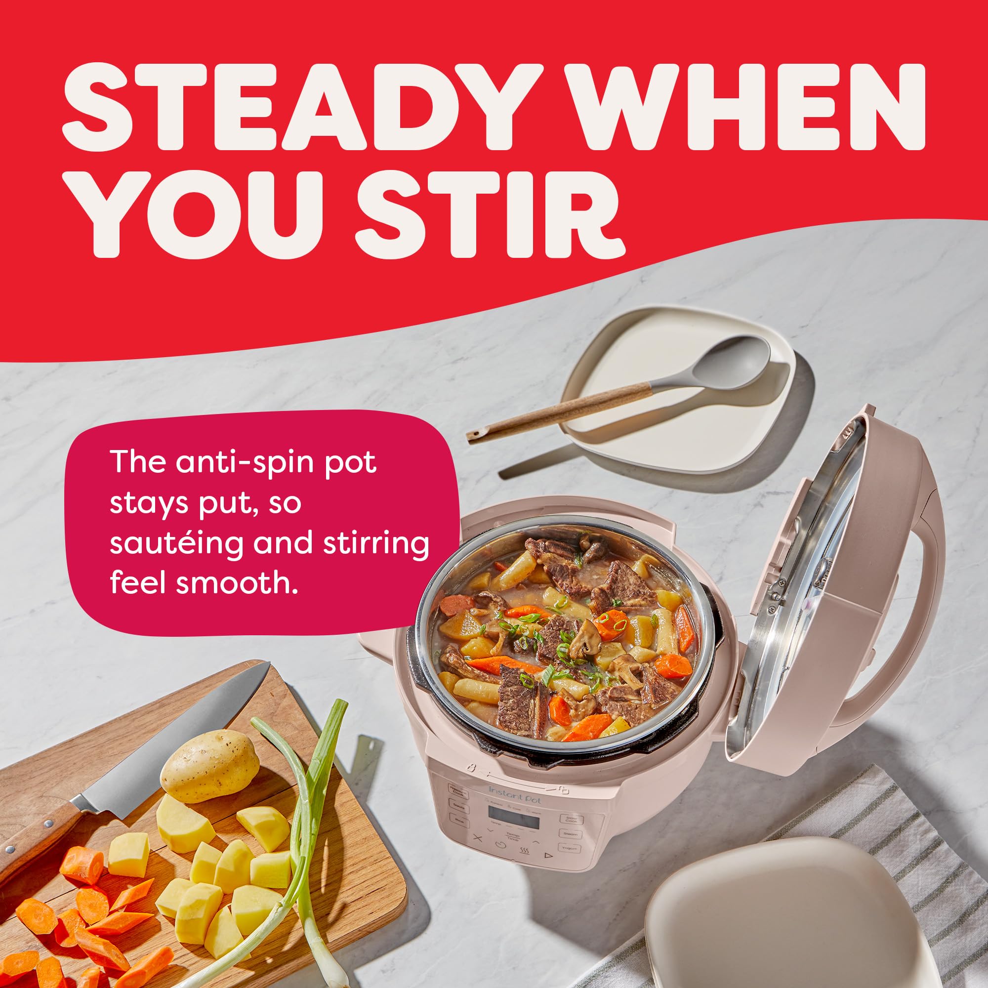 Instant Pot 4QT RIO Mini 7-in-1 Multi-Cooker, Pressure Cooker, Slow cook, Sauté, Steam, Rice Maker, Yogurt, & Warmer, Rosewater, 4 Quarts