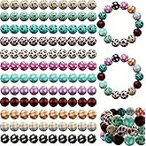 120pcs Richbunnys 15mm Bulk Silicone Beads for Pens and Keychain Making,Large Bead for Necklace and Bracelets Making,Assorted Rubber Beads Set(Print Graphics)