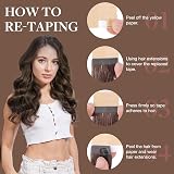 GOO GOO Tape In Hair Extensions 16in 25g 10pcs Real Remy Balayage 2/6/2 Dark view 5