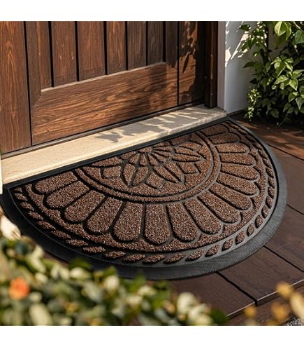 Imports Decor Sunrise Rubber Doormat - 18x30 Inch Wrought Iron Look Mat For Your Entryway - View #10