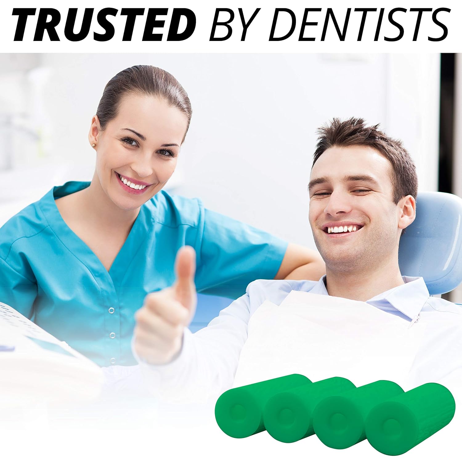 IXO Aligner Seater Chewies for Invisalign Aligners, Mint Scent, Free Carry Case for Travel and Storage (5 PCs) (Green) : Beauty