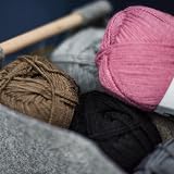 KORBOND Yarn Black Double Knit Acrylic Wool 2 x 100g DK Crochet Knitting view 5