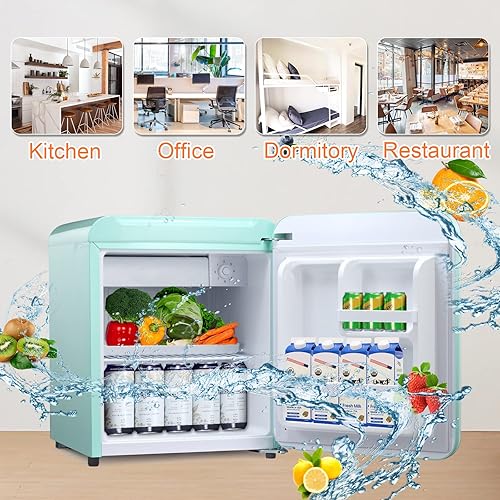 Antarctic Star Compact Refrigerator Mini Fridge for Beverage, Ice