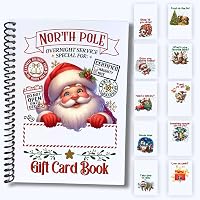 Handmade Waterfall Christmas Gift Card Booklet – Pull-Out Design With 4 Slots For Custom Messages & Holiday Gifts