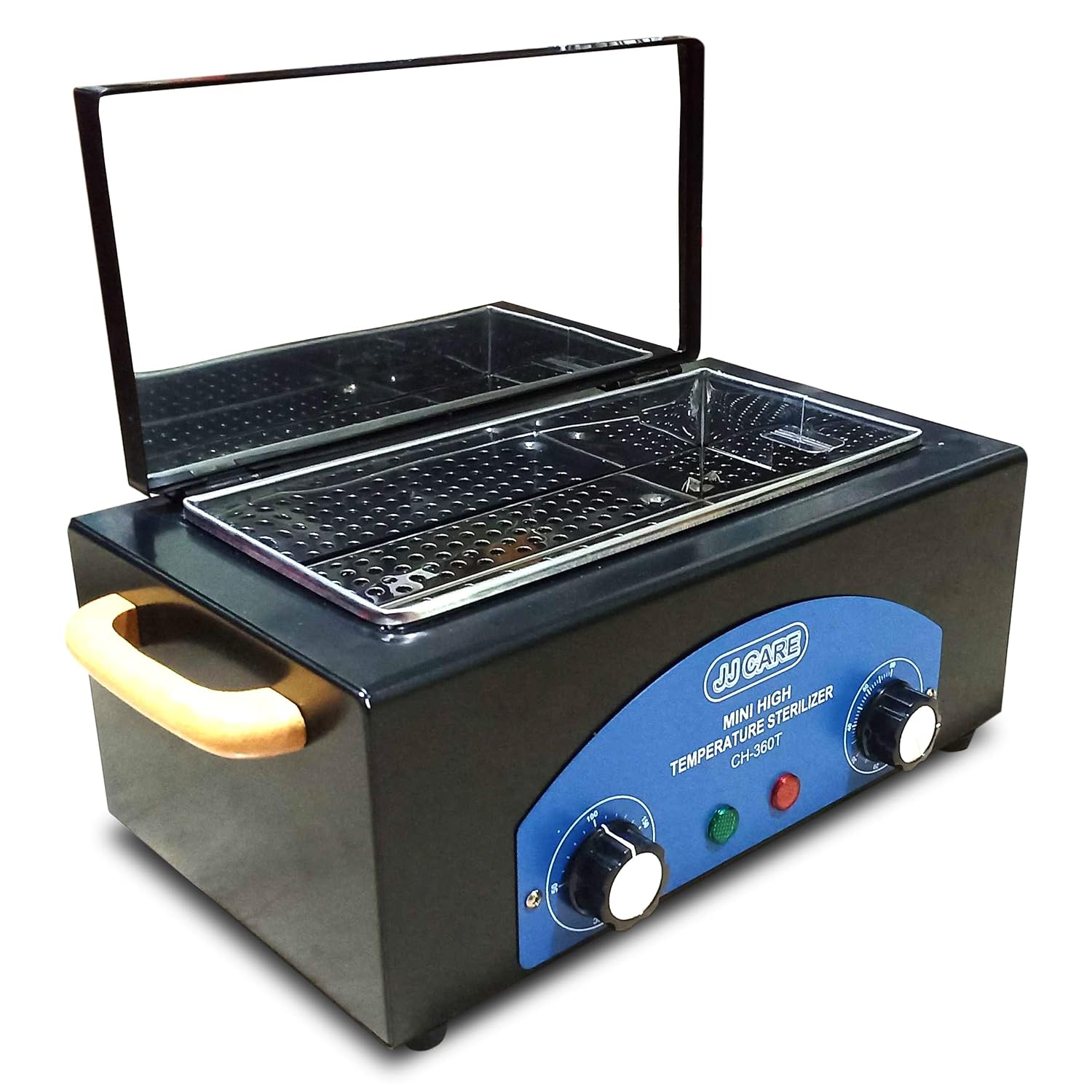 Mini High Temperature Sterilizer Box, Dry Heat Sterilizer Cabinet for Manicure Tools, High Temp Sterilizer, Nail Tool Sterilizer for Salon, Spa, Dry Heat Sanitizer for Tattoo, Barber Shops - Blue: Beauty