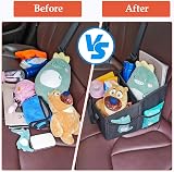 URAQT Car Organizer Front Back Seat Waterproof Oxford Portable 4 Drink Pockets view 5