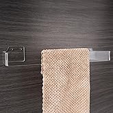 16.5Inches Hand Towel Holder, Self Adhesive Towel Rack for Bathroom Wall Mounted, Acrylic Towel Hanger (Clear)